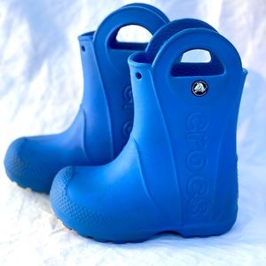 Crocs- child handle it rain boots.